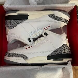 Jordan 3 Retros “White Cement” Grade School 7y New
